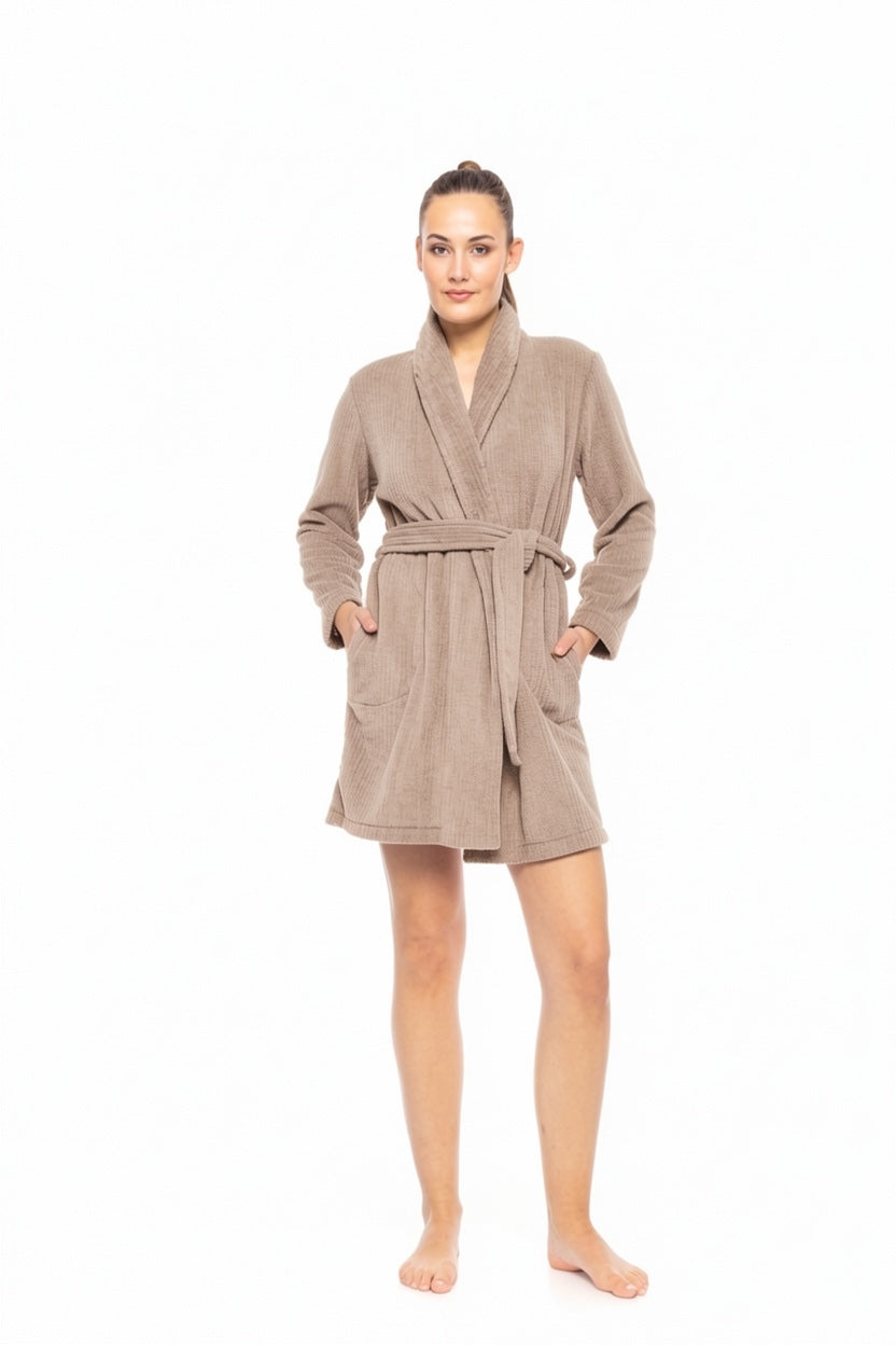 Pink Label - Robe Fleece Stripe