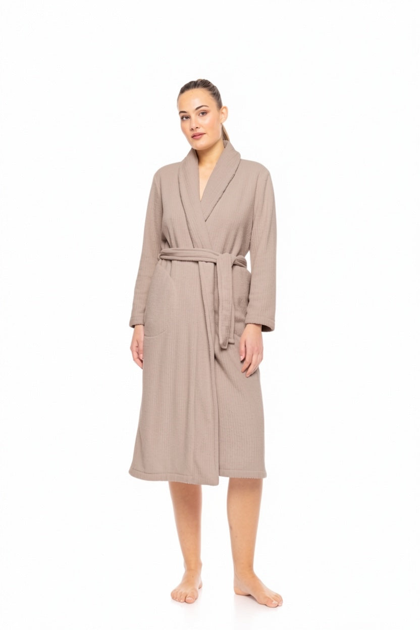 Pink Label - Robe Long Fleece Stripe