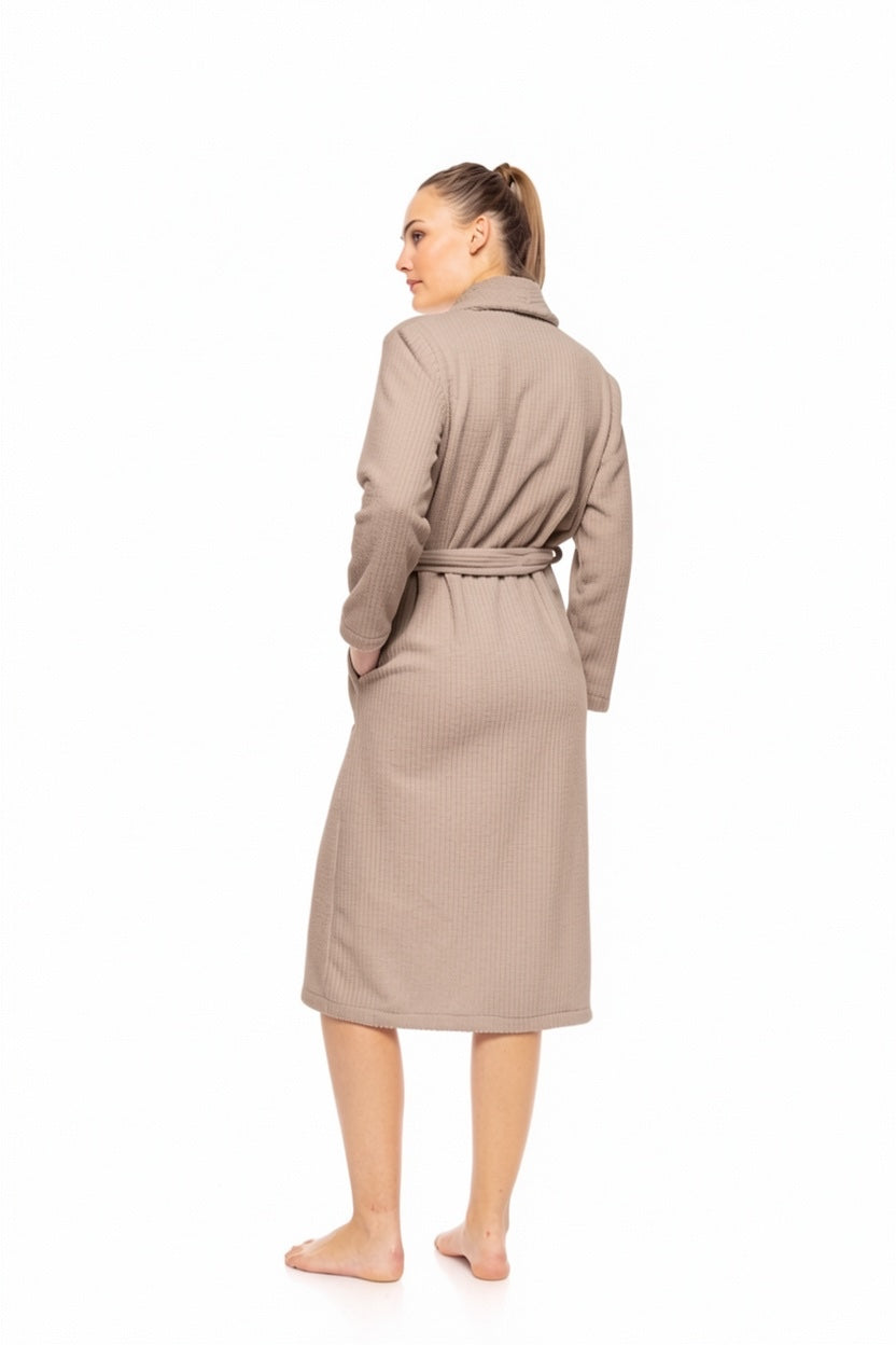 Pink Label - Robe Long Fleece Stripe