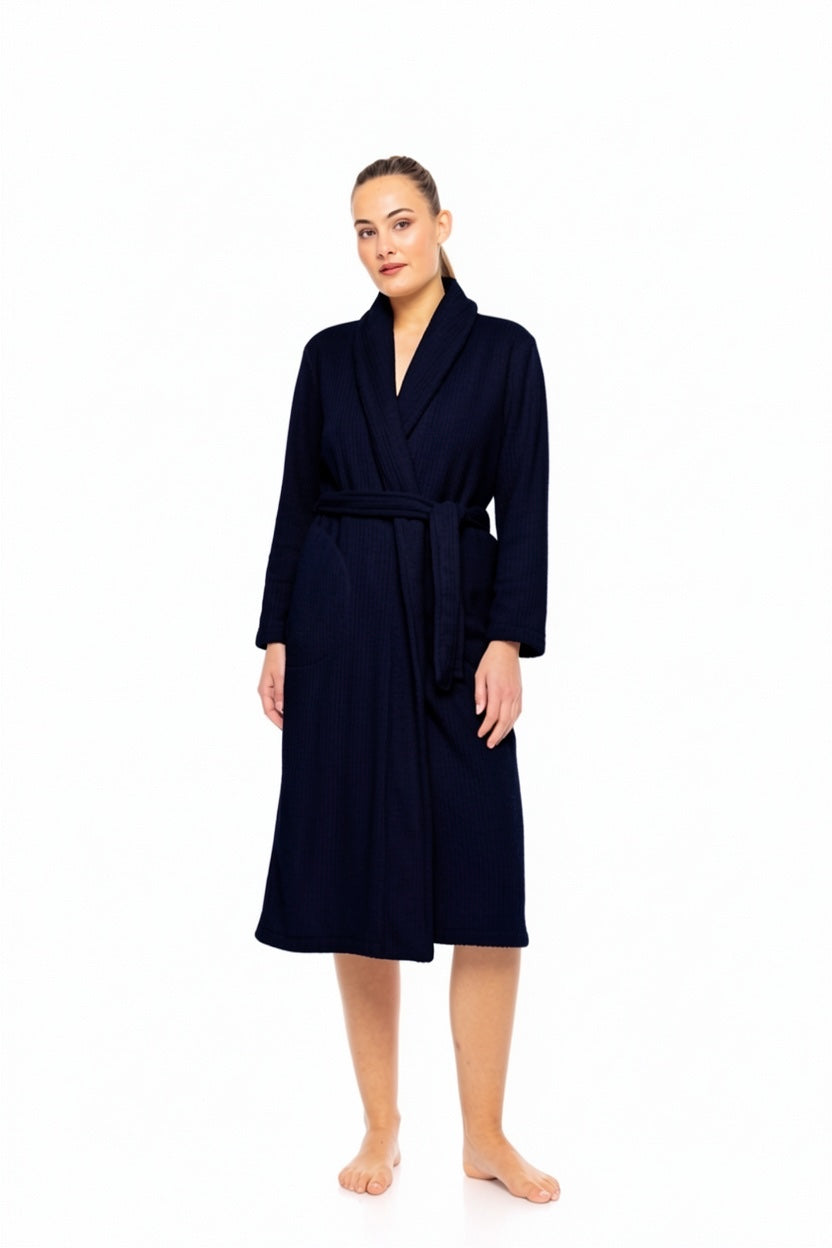 Pink Label - Robe Long Fleece Stripe