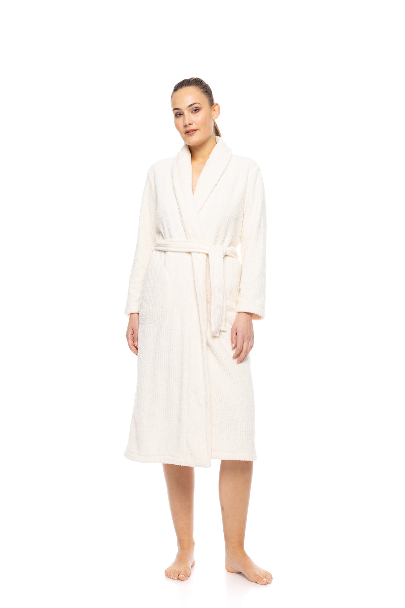 Pink Label - Robe Long Fleece Stripe