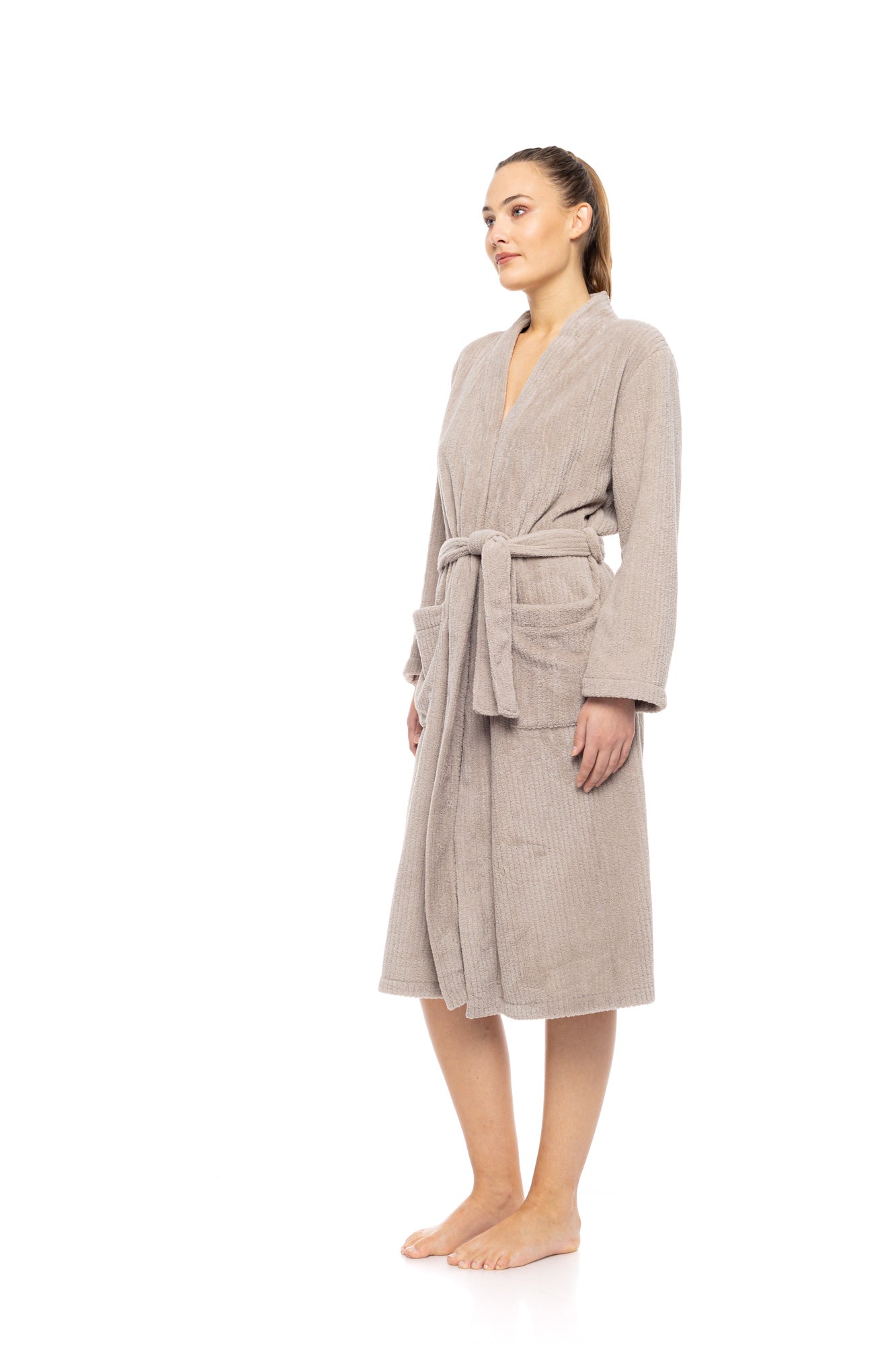 Pink Label - Robe Long Fleece Stripe