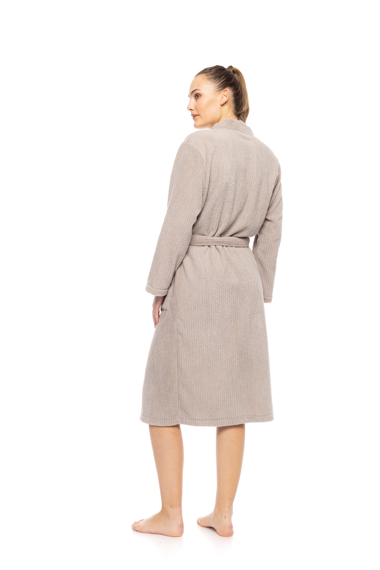 Pink Label - Robe Long Fleece Stripe