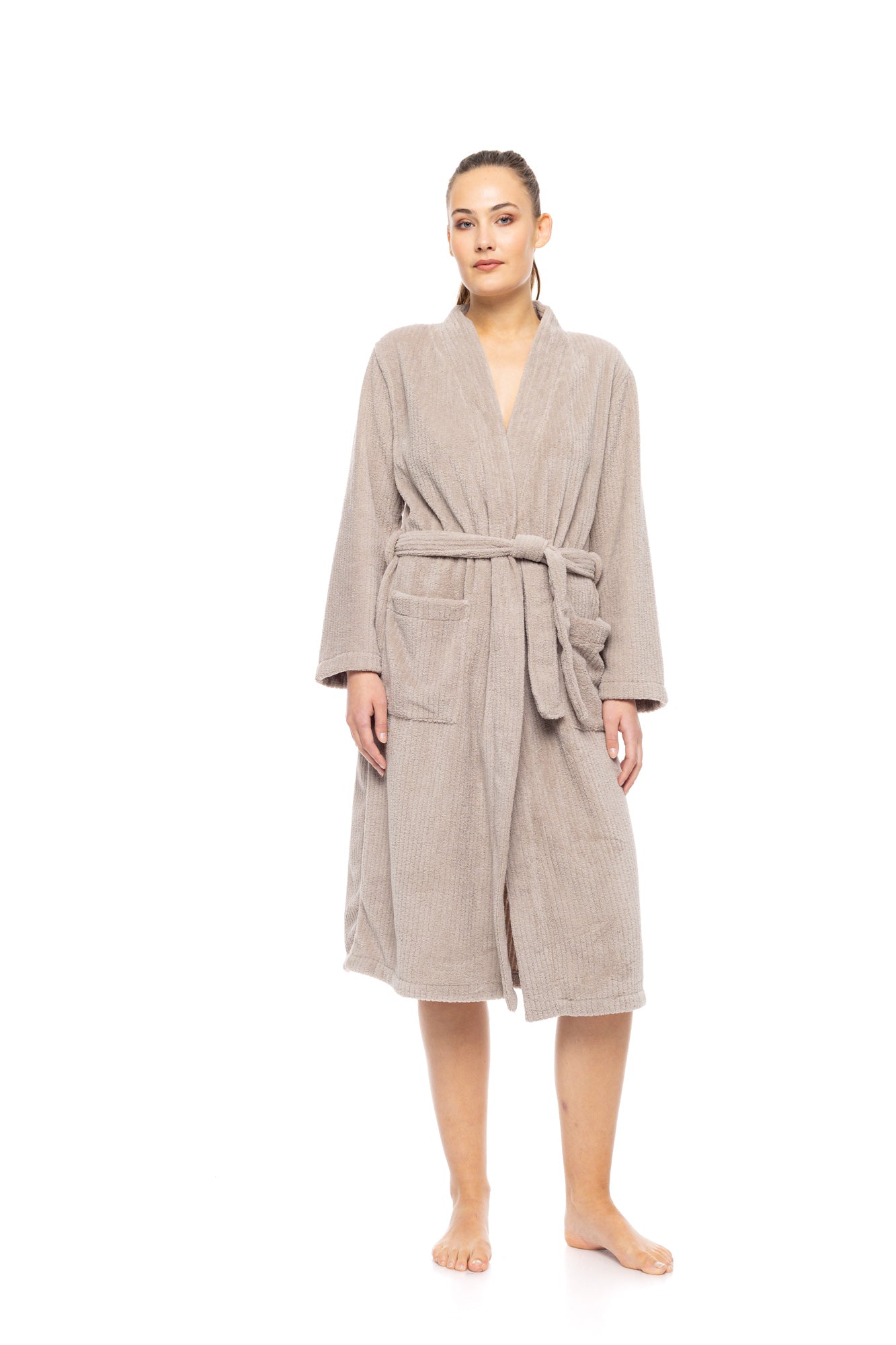Pink Label - Robe Long Fleece Stripe