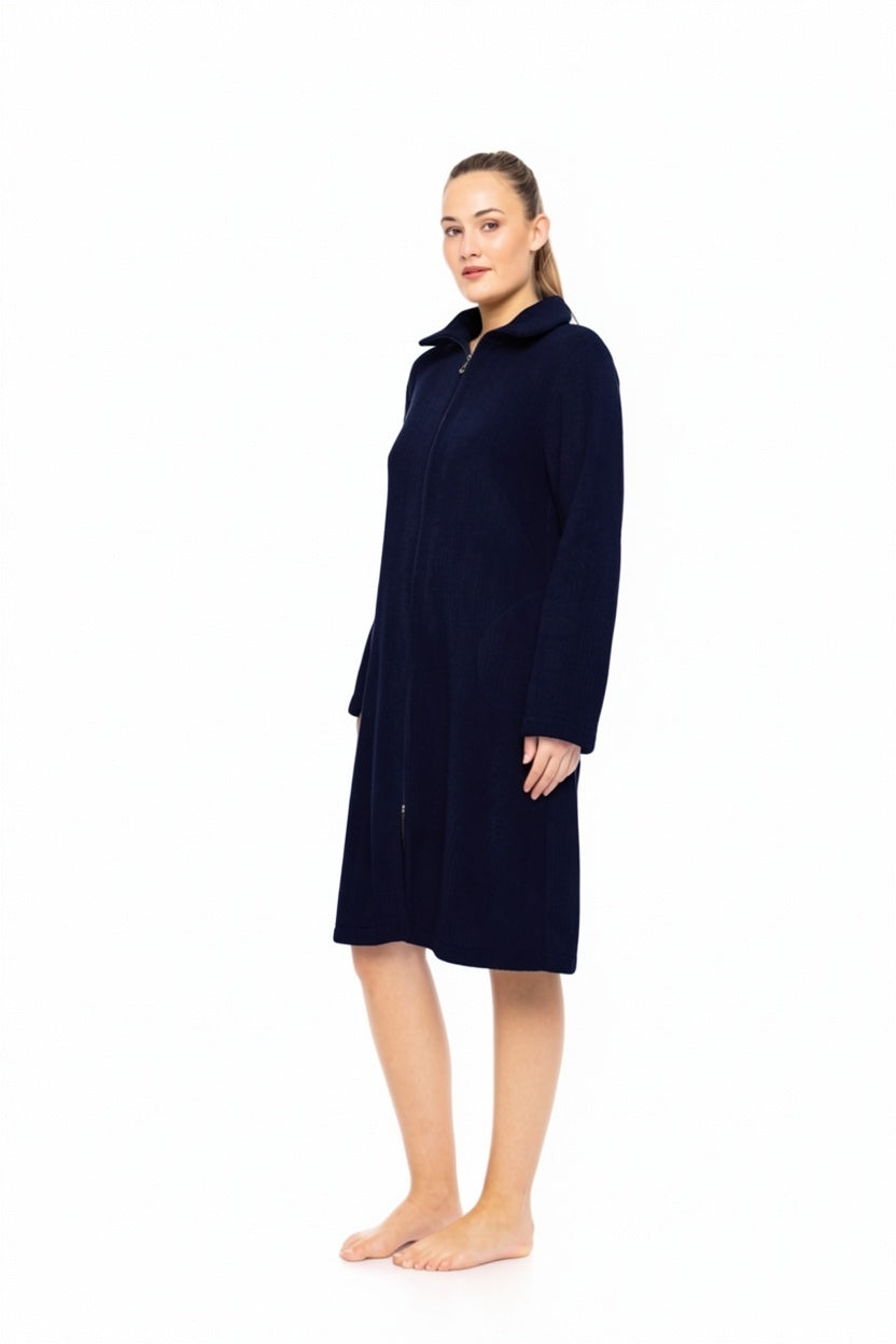Pink Label - Robe Zipper Fleece Stripe