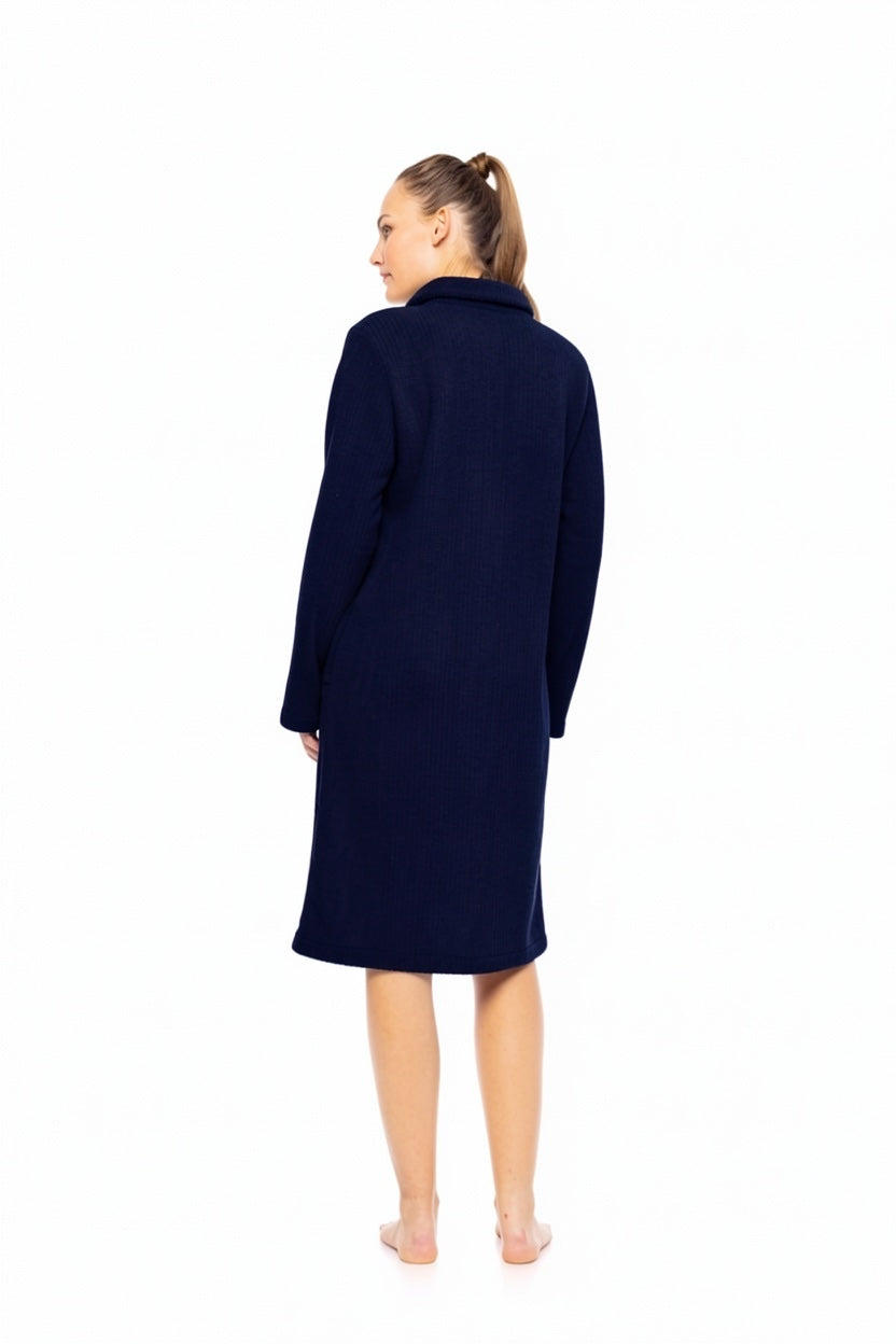 Pink Label - Robe Zipper Fleece Stripe