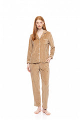 Pink Label - Pyjama Buttoned Soft Velvet