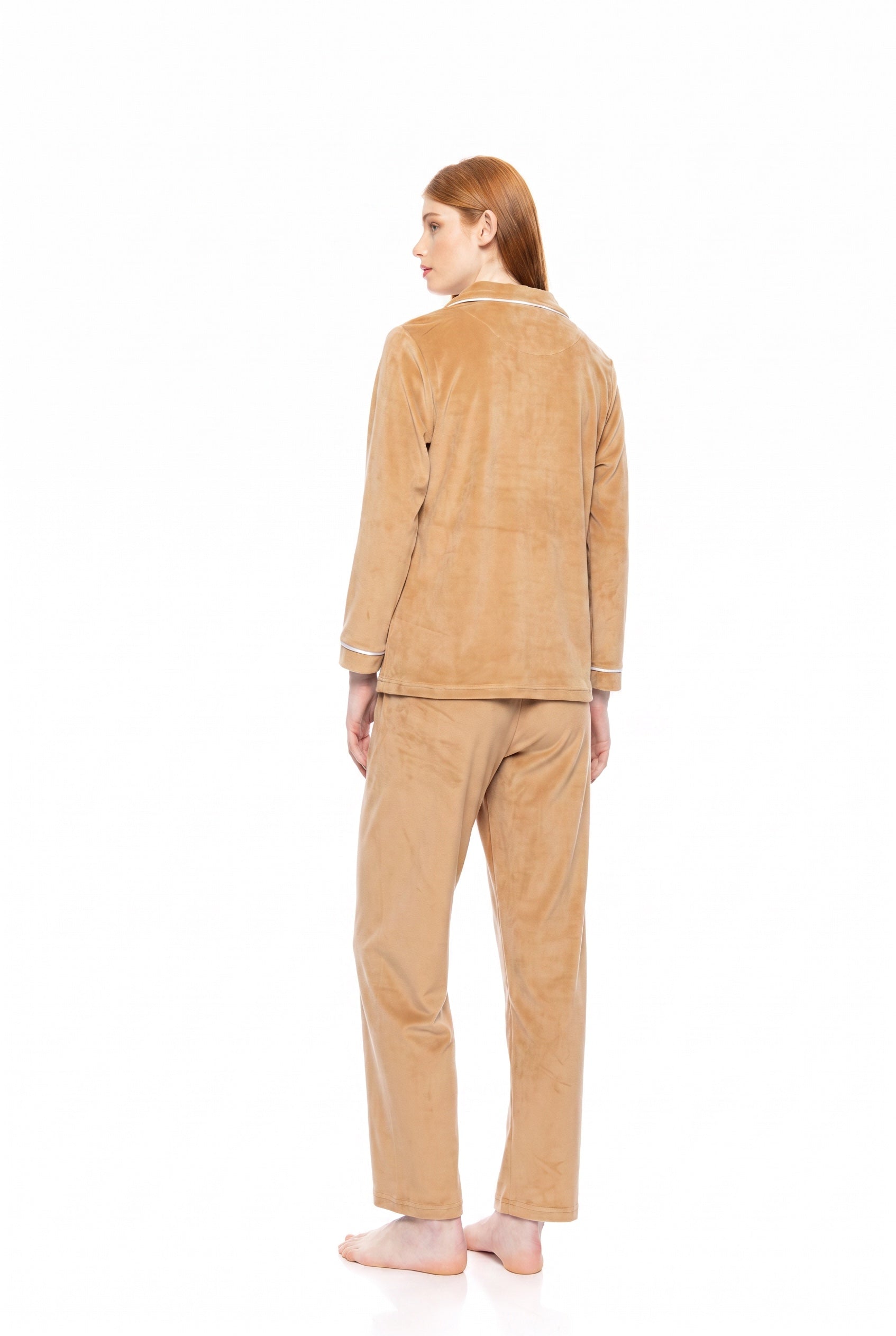 Pink Label - Pyjama Buttoned Soft Velvet
