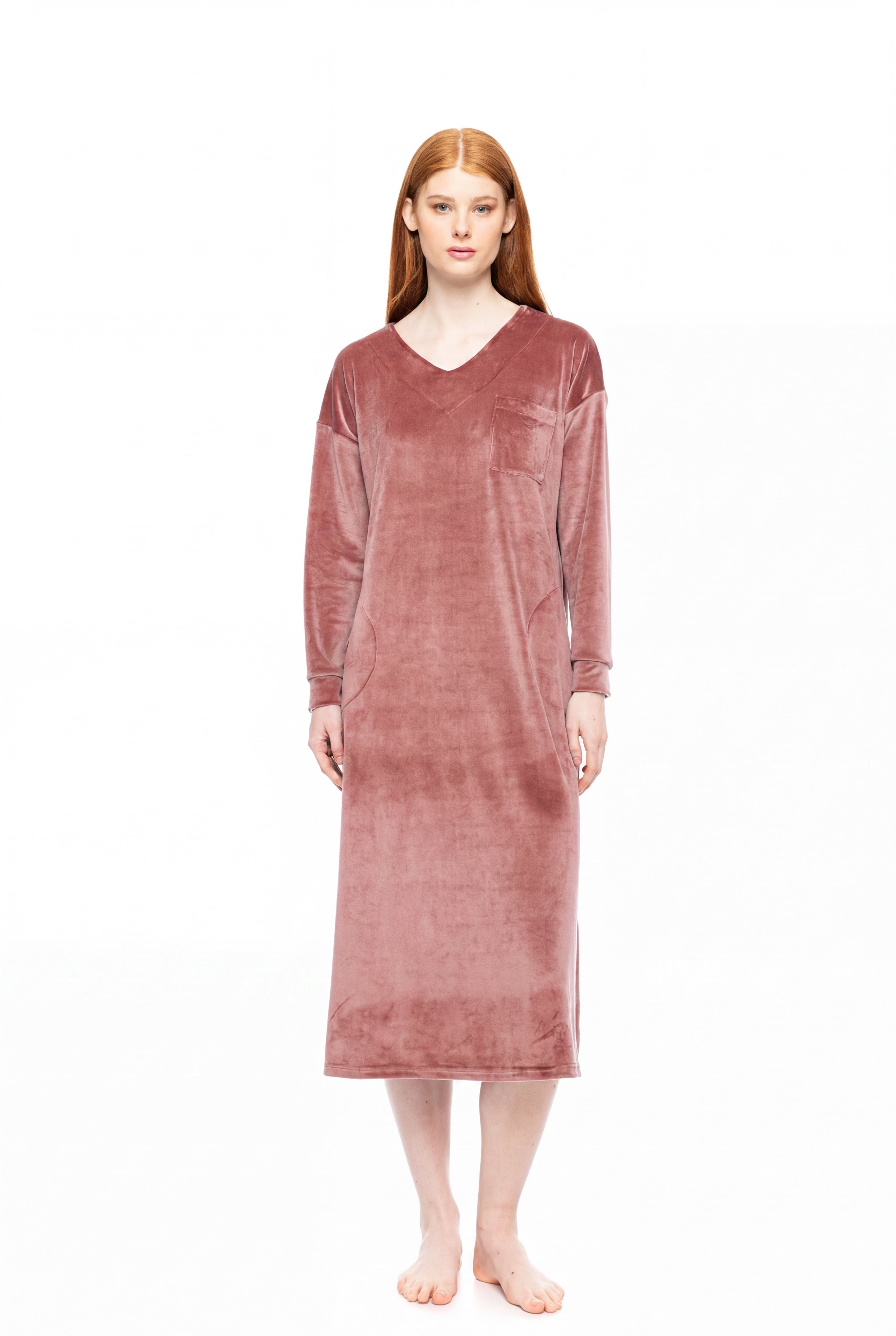 Pink Label - Nightgown Long Soft Velvet