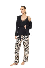 Pink Label - Pyjama 3Pcs Sand Leopard