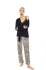 Pink Label - Pyjama 3Pcs Sand Leopard