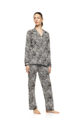 Pink Label - Pyjama Buttoned Ivory Leopard
