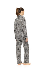 Pink Label - Pyjama Buttoned Ivory Leopard