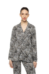 Pink Label - Pyjama Buttoned Ivory Leopard