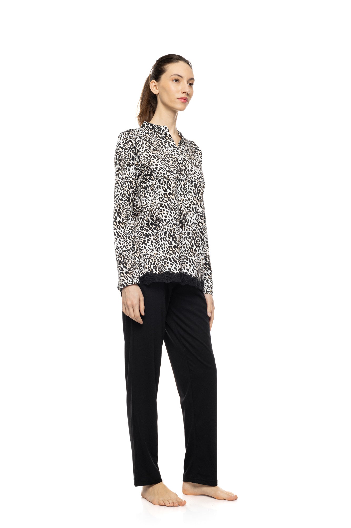 Pink Label - Pyjama Ivory Leopard