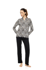 Pink Label - Pyjama Ivory Leopard