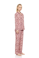Pink Label - Pyjama Buttoned Wild Rose Leo