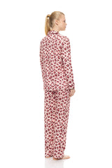 Pink Label - Pyjama Buttoned Wild Rose Leo