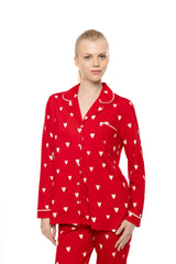 Pink Label - Pyjama Buttoned Rasberry Heart