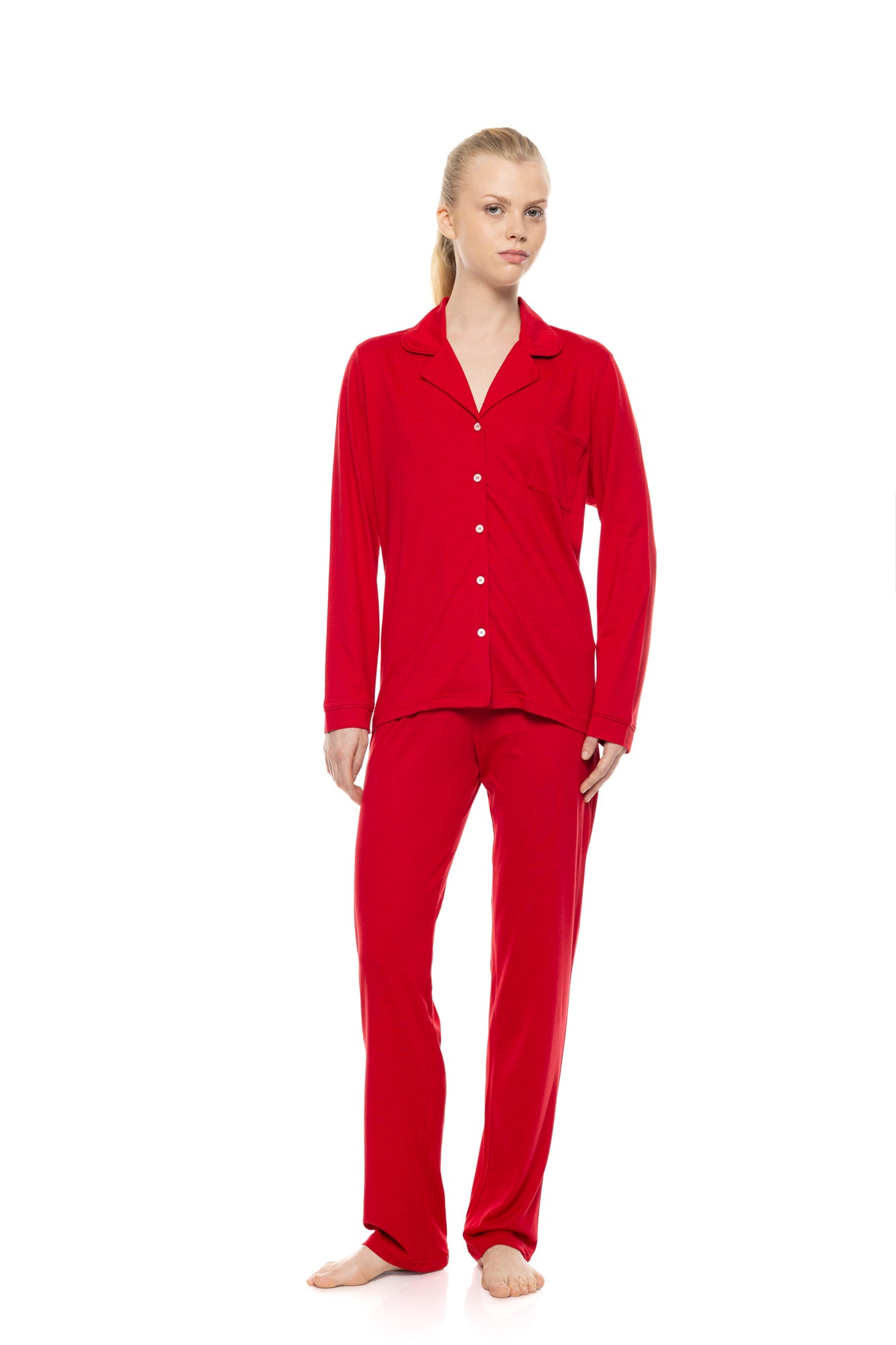 Pink Label - Pyjama Buttoned Rasberry
