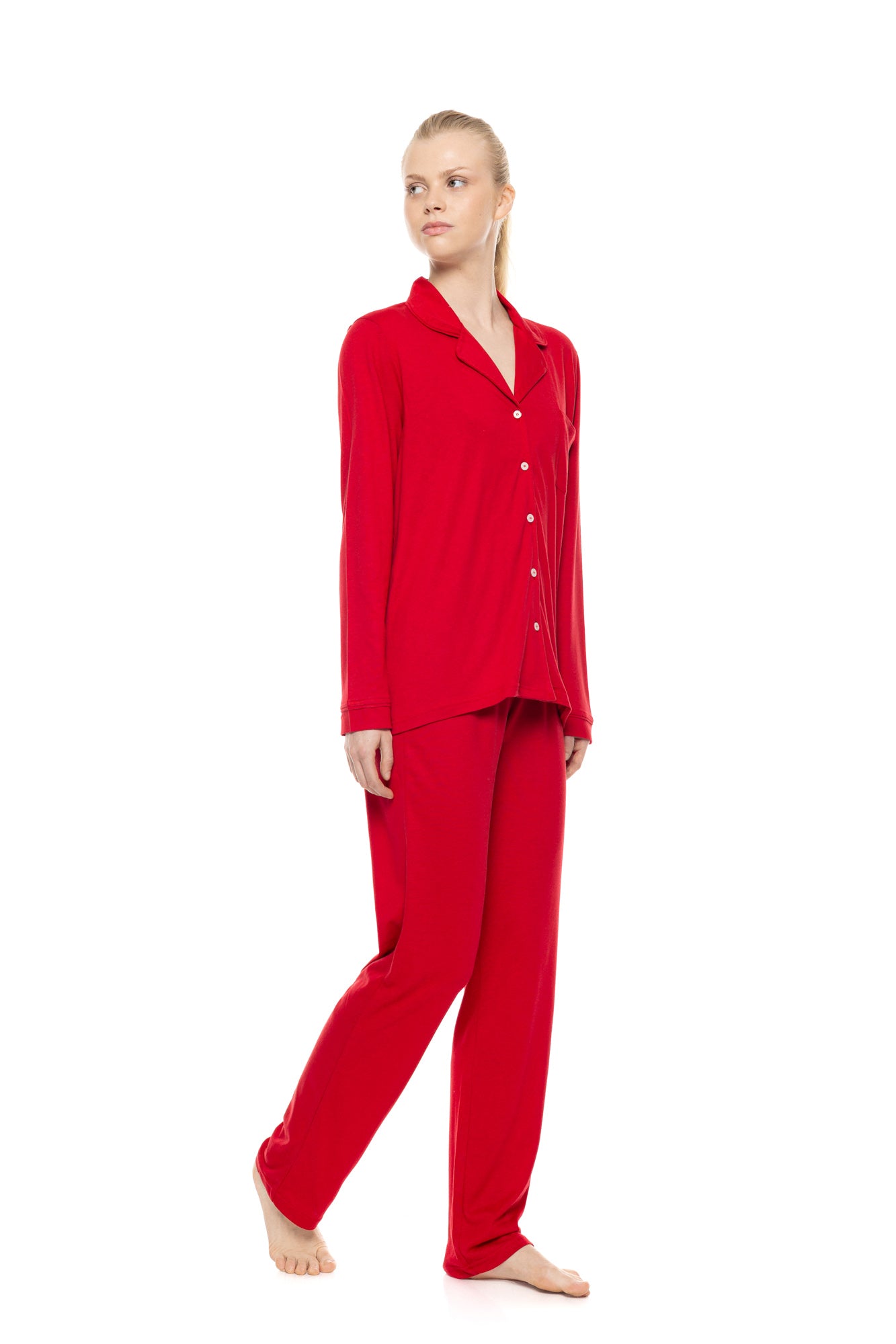 Pink Label - Pyjama Buttoned Rasberry