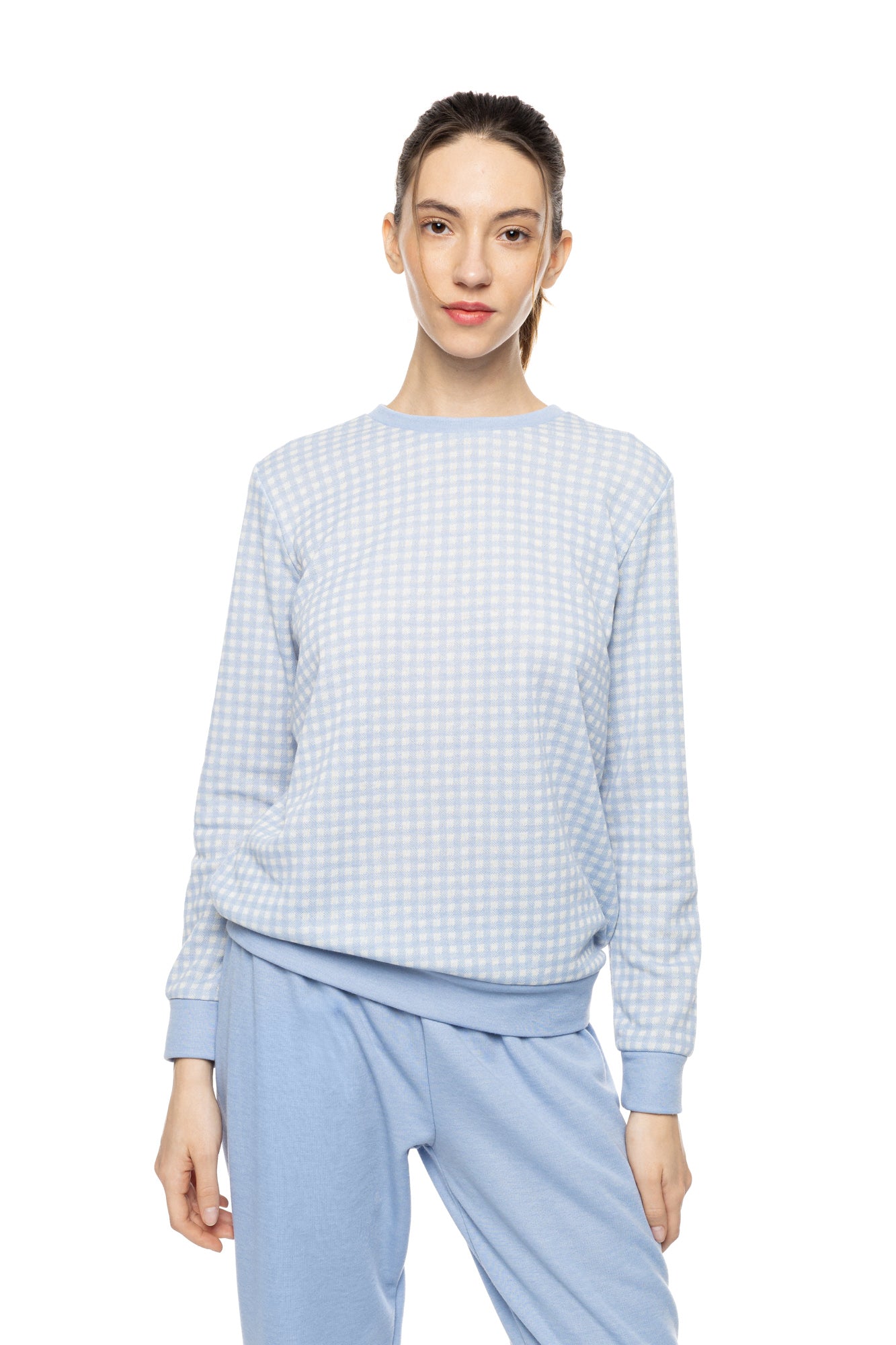 Pink Label - Pyjama Blue Cloud Plaid