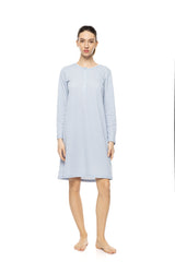 Pink Label - Nightgown Blue Cloud Plaid
