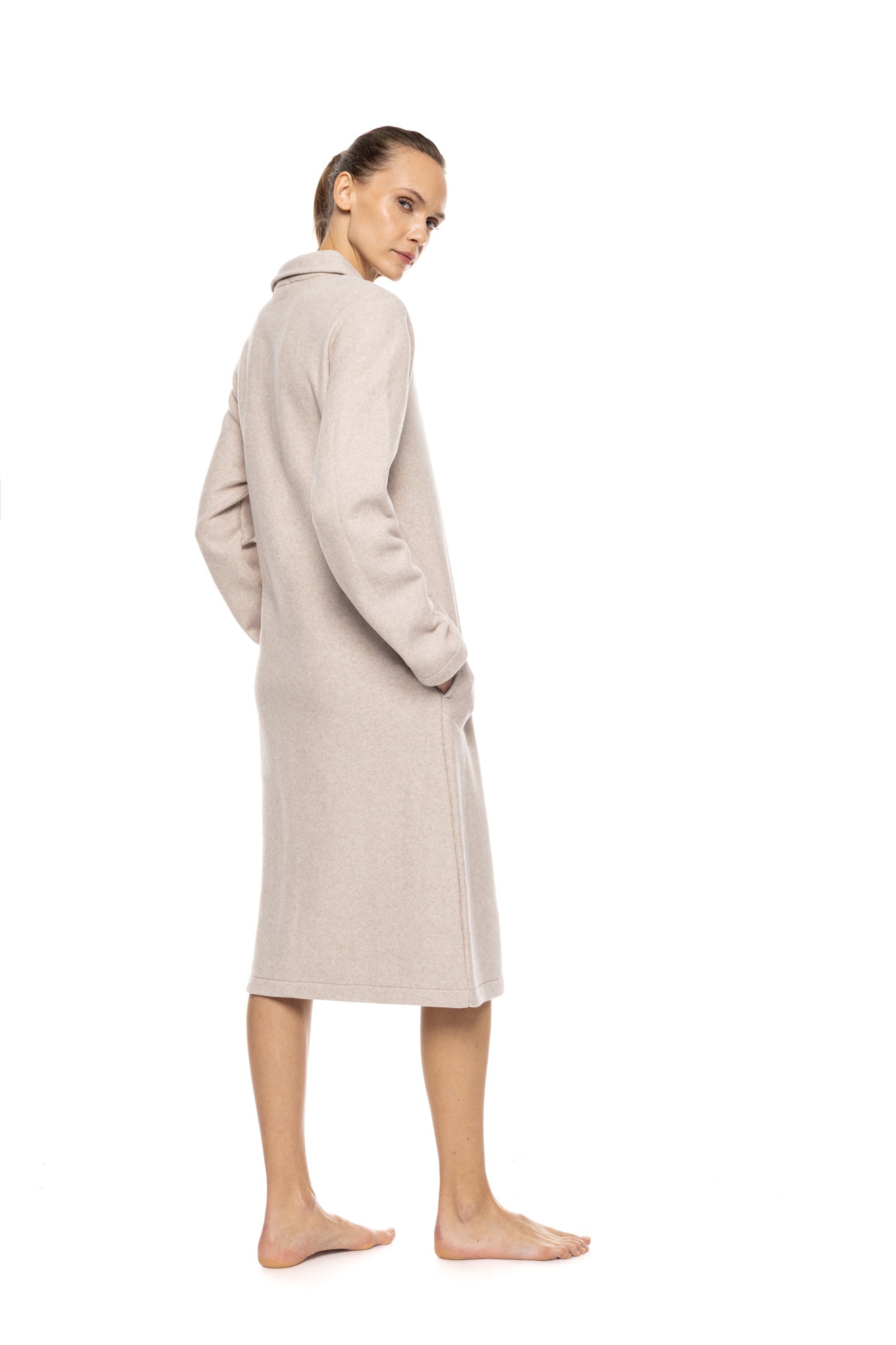 Pink Label - Robe Buttoned Fleece Alpine