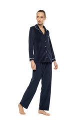 Pink Label - Pyjama Buttoned Soft Velvet
