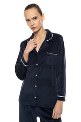 Pink Label - Pyjama Buttoned Soft Velvet