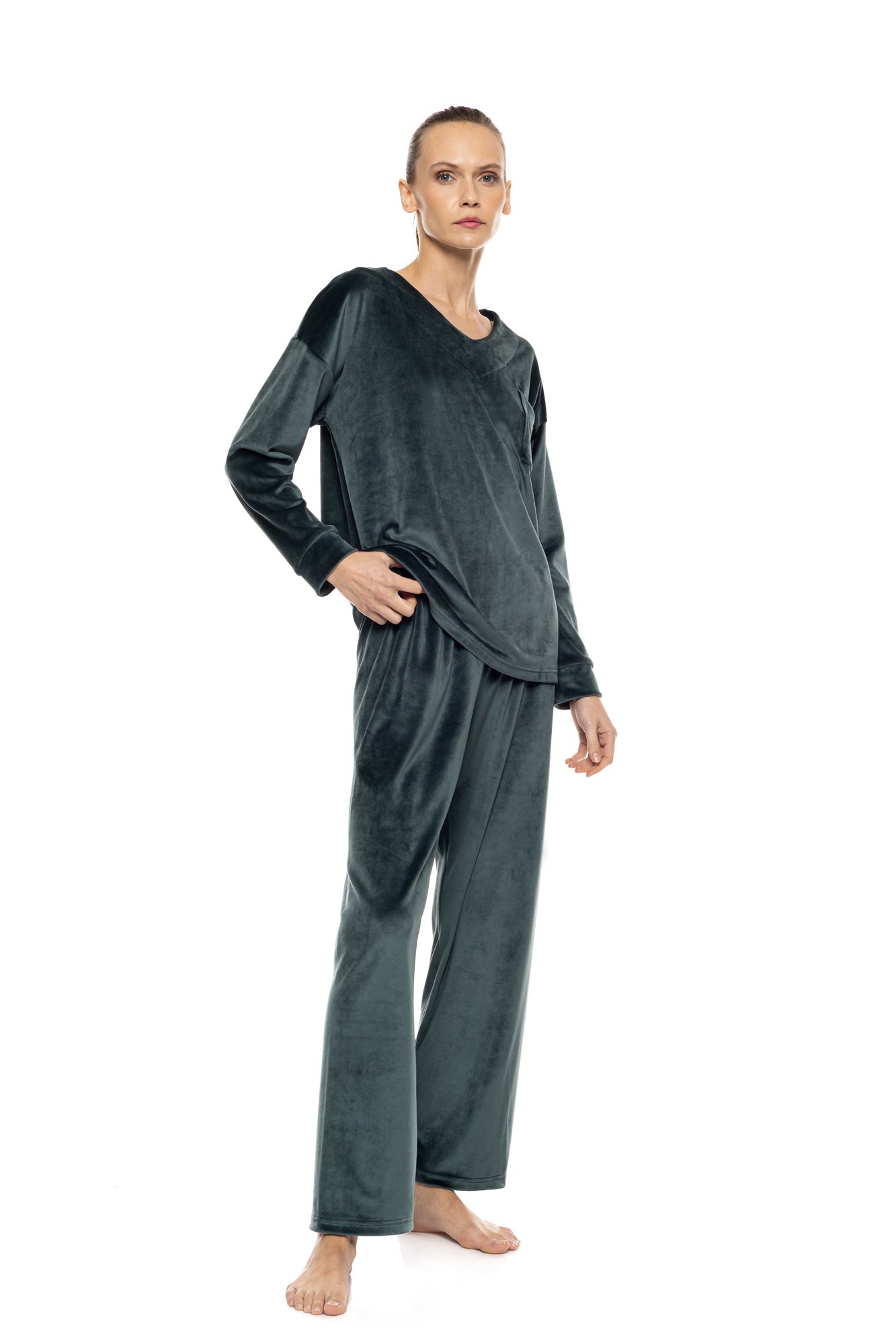 Pink Label - Pyjama V Soft Velvet