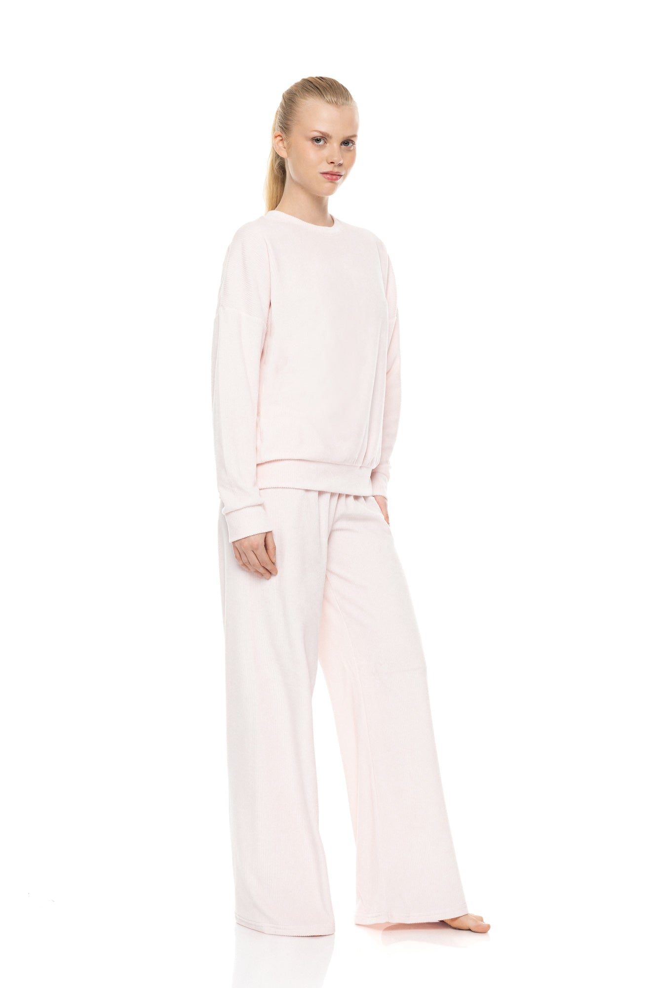 Pink Label - Loungewear Velvet Stripe