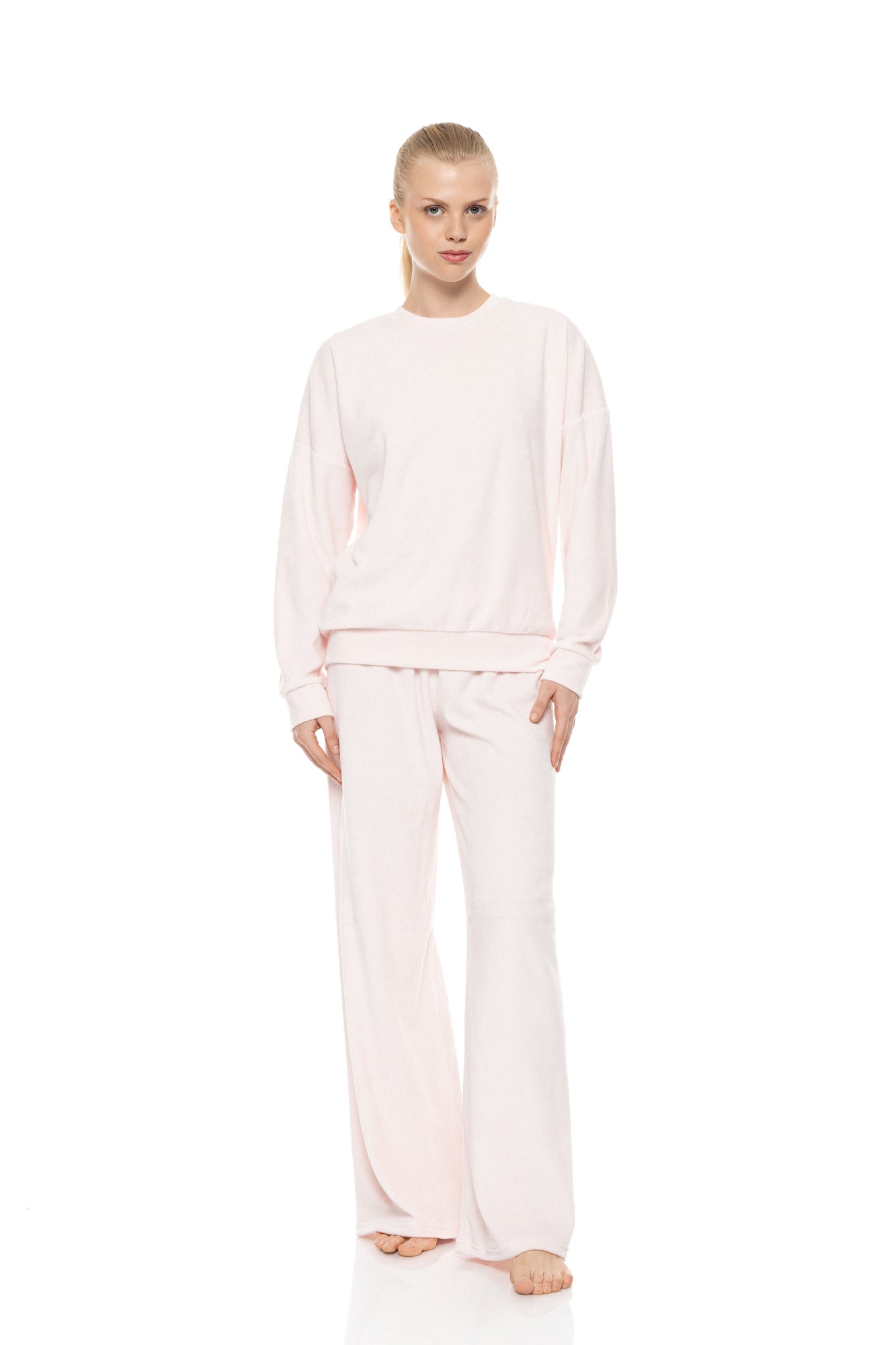 Pink Label - Loungewear Velvet Stripe