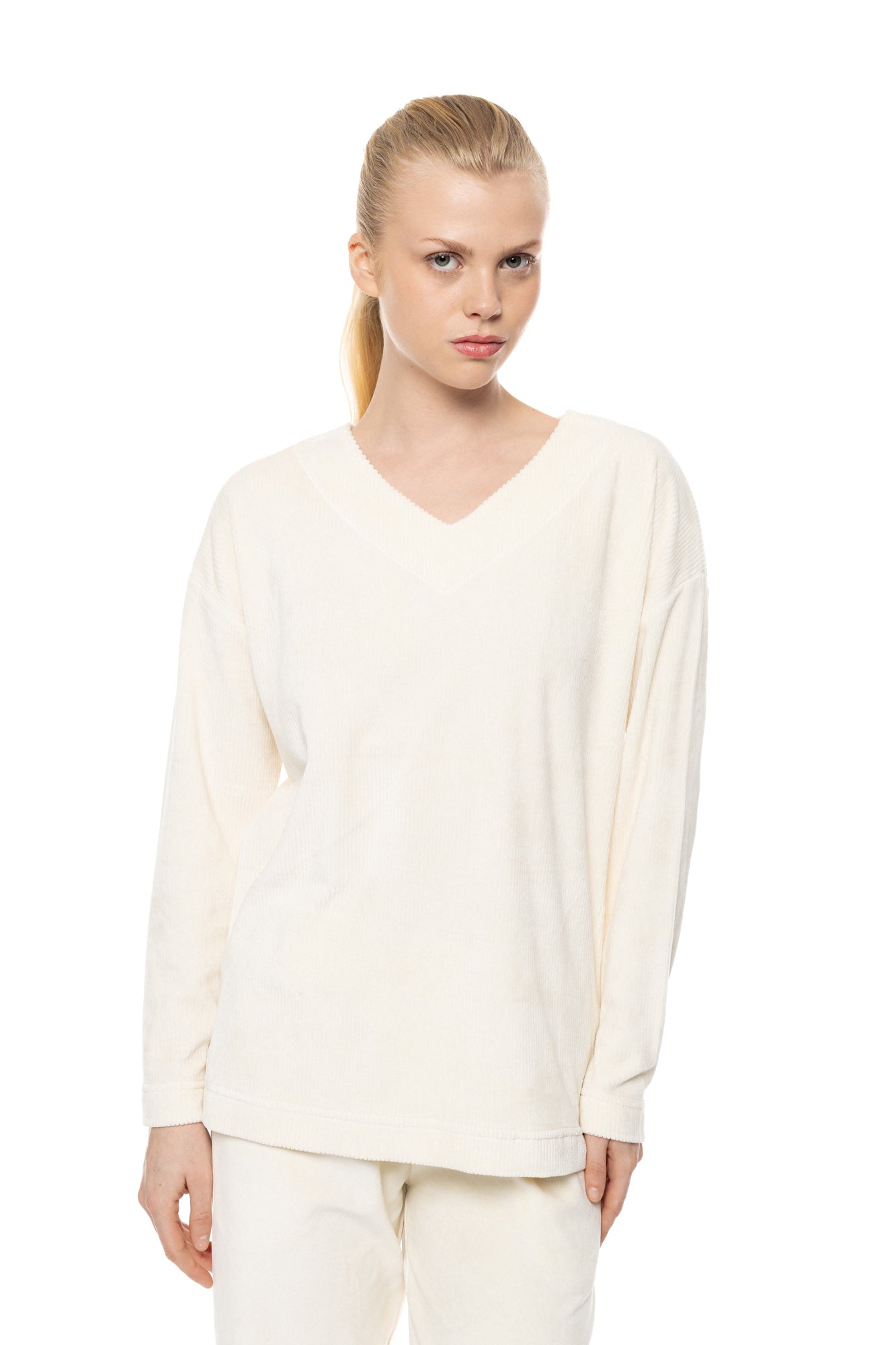 Pink Label - Loungewear V Velvet Stripe