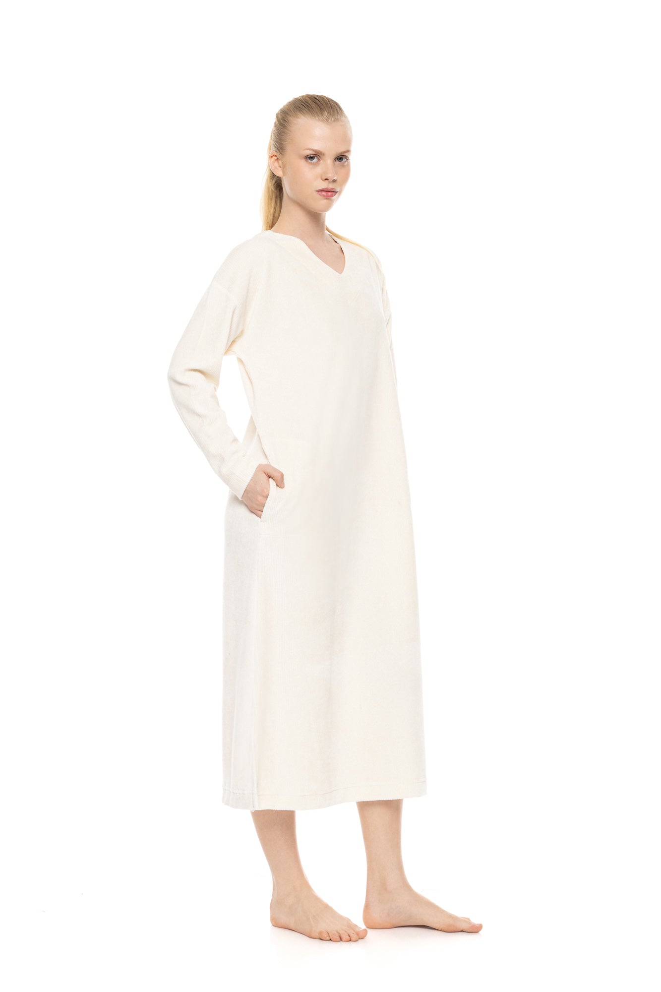 Pink Label - Loungewear Long Velvet Stripe