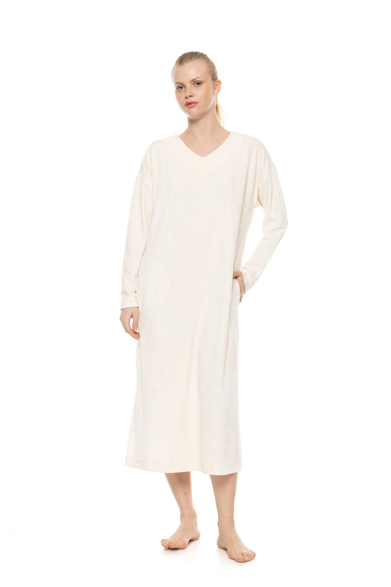 Pink Label - Loungewear Long Velvet Stripe