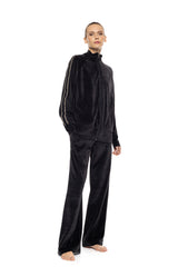Pink Label - Trucksuit High Neck Velvet Furley Stripe