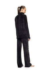 Pink Label - Trucksuit High Neck Velvet Furley Stripe