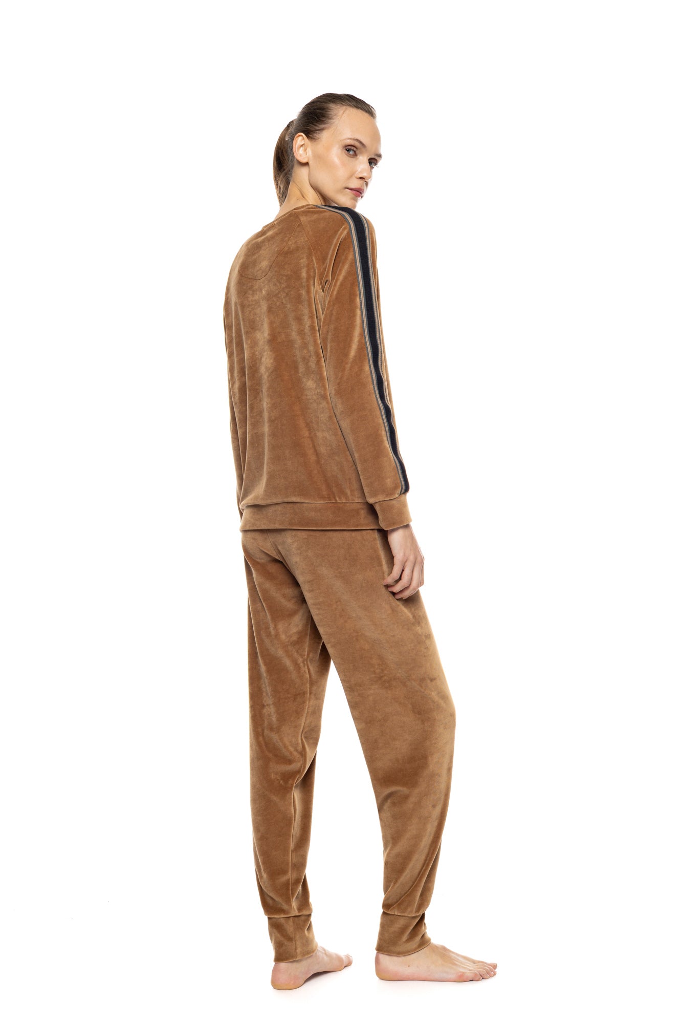 Pink Label - Loungewear Velvet Furley Stripe