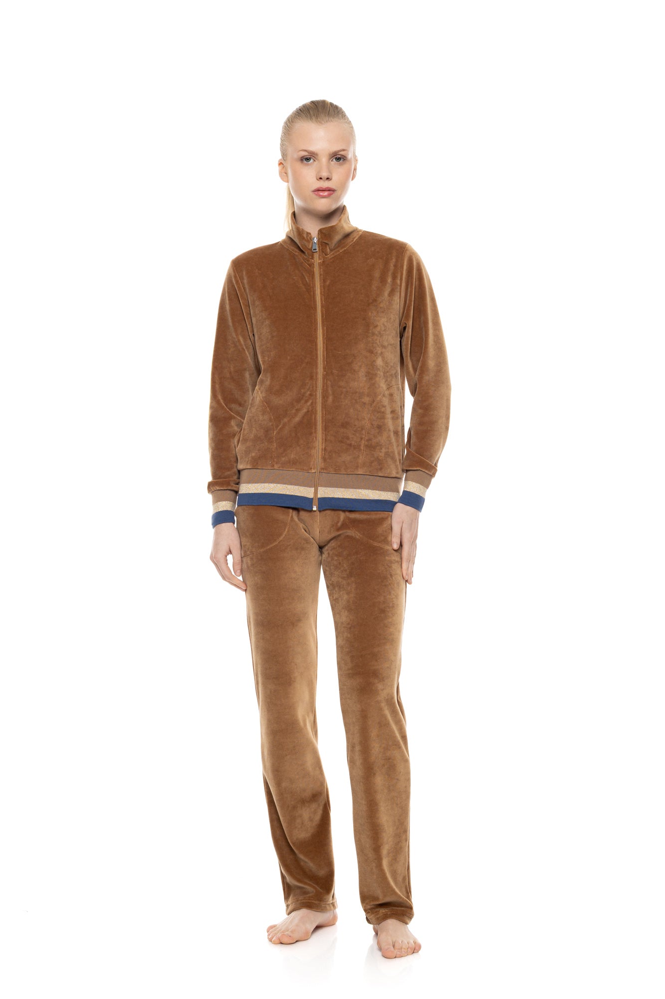 Pink Label - Trucksuit High Neck Velvet Knit