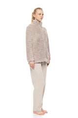 Pink Label - Robe Zipper Fleece Jaquard