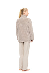 Pink Label - Robe Zipper Fleece Jaquard