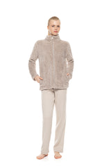 Pink Label - Robe Zipper Fleece Jaquard