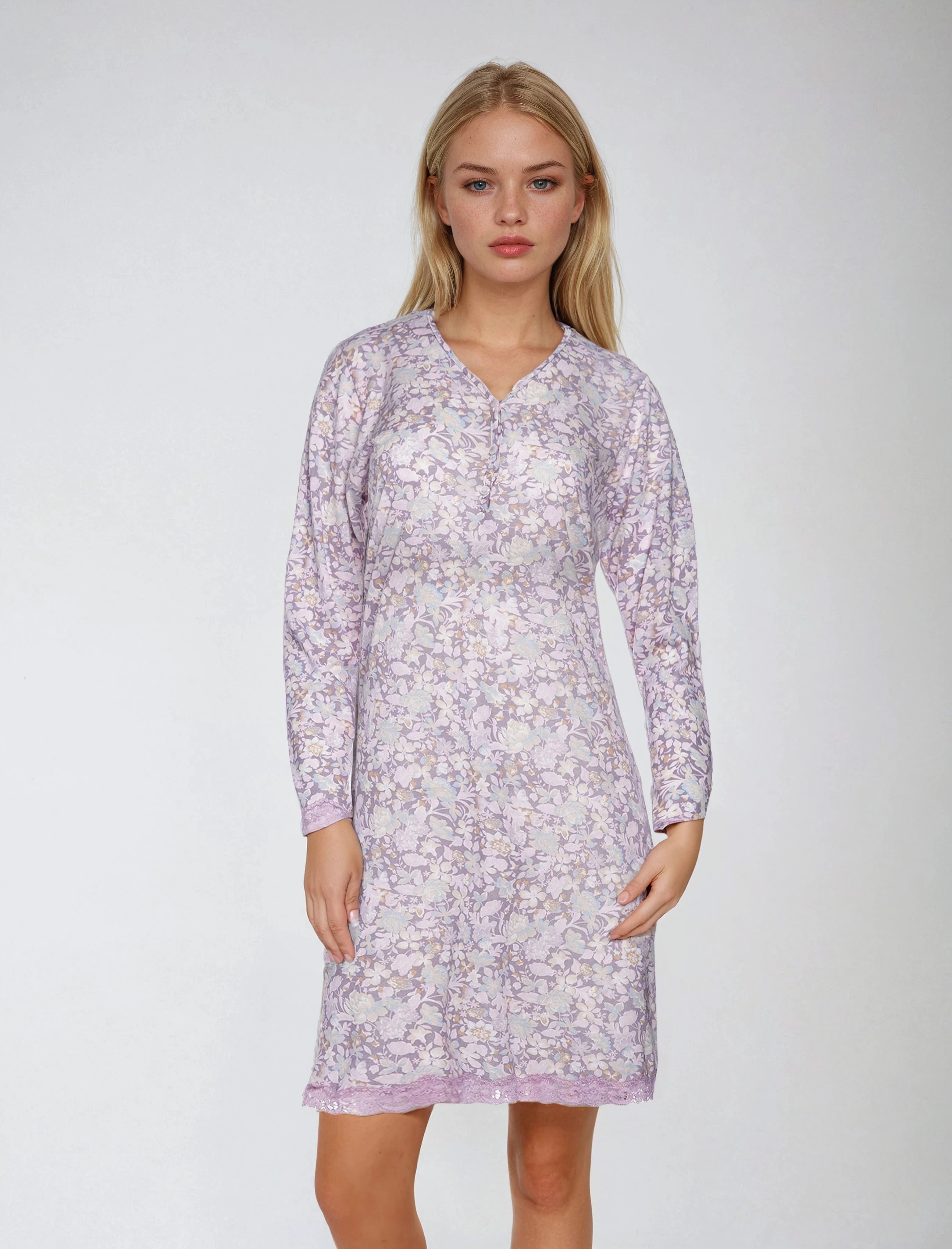 Pink Label - Nightgown Pink Flowers