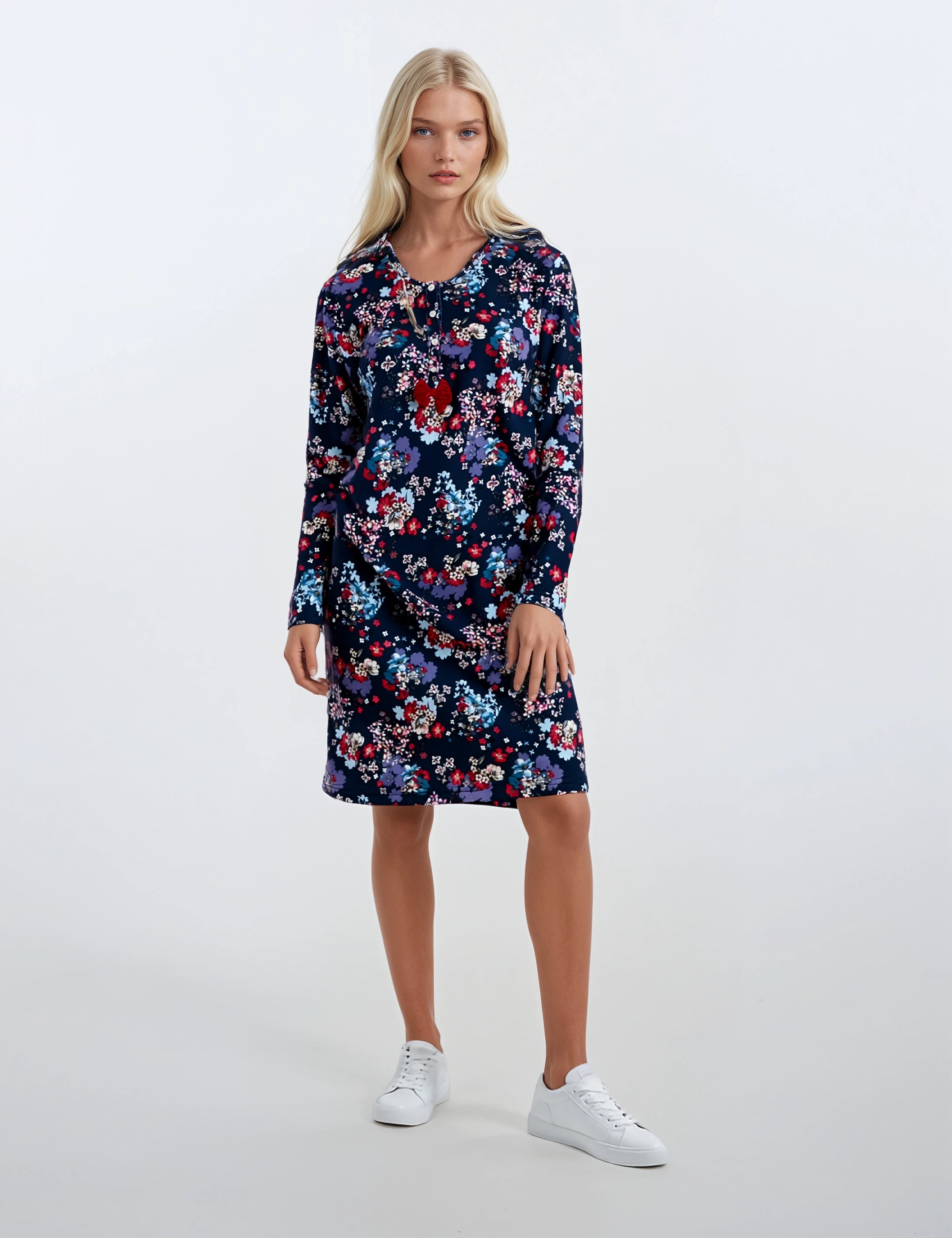 Pink Label - Nightgown Bordo Flowers