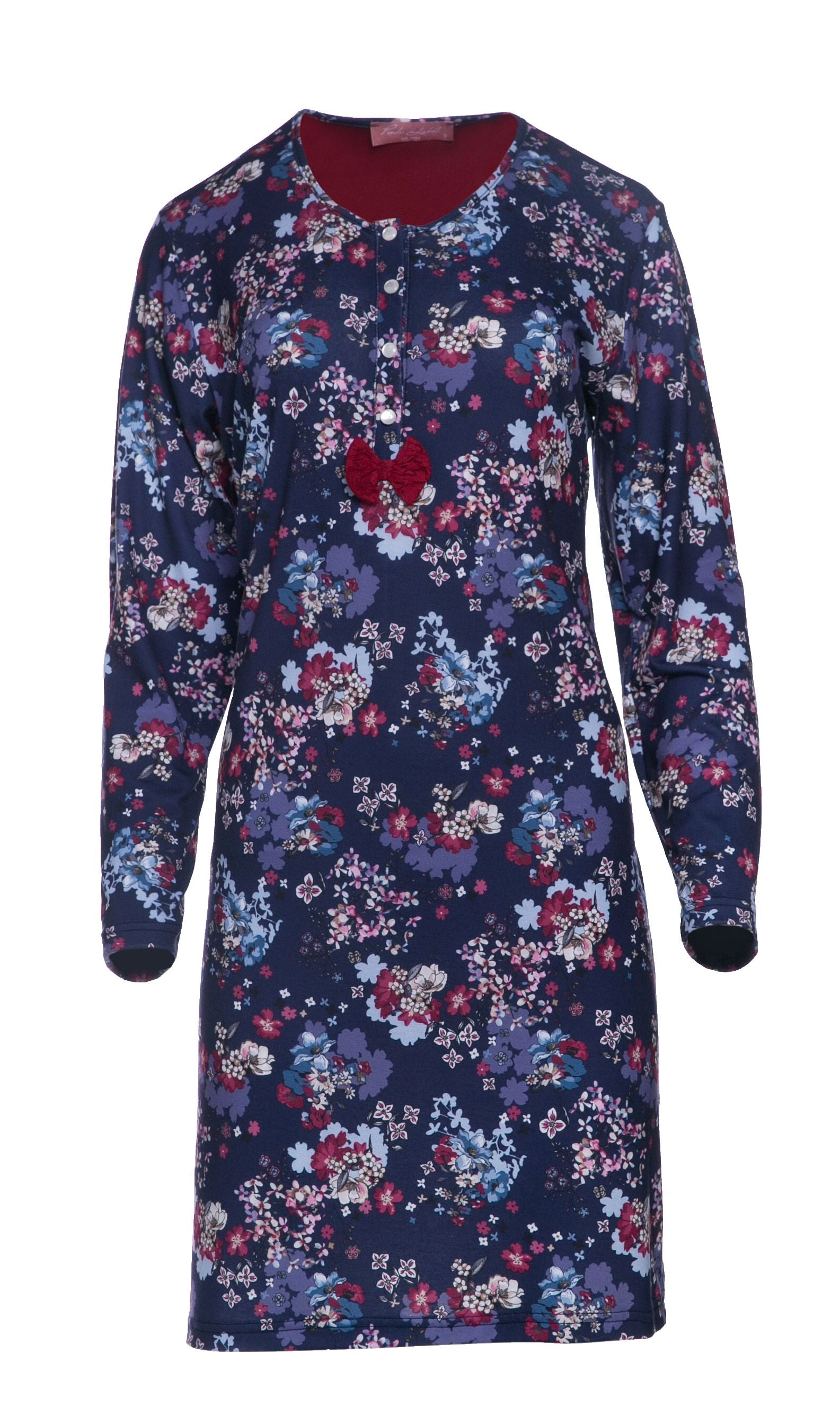 Pink Label - Nightgown Bordo Flowers