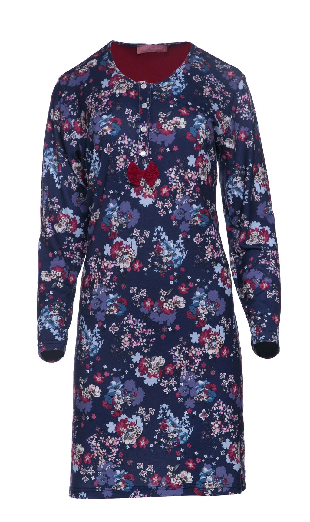 Pink Label - Nightgown Bordo Flowers