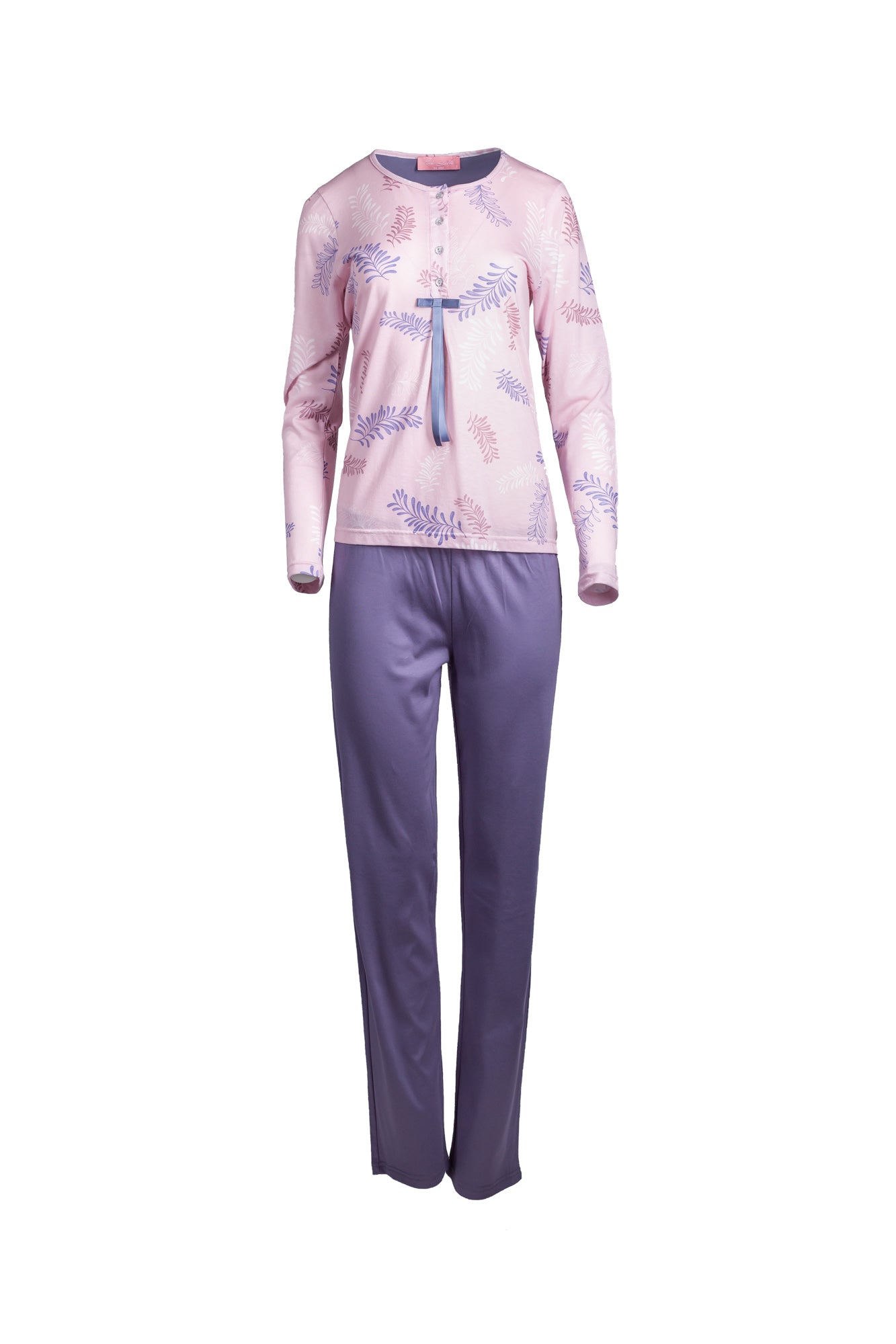Pink Label - Pyjama Purple Leaves