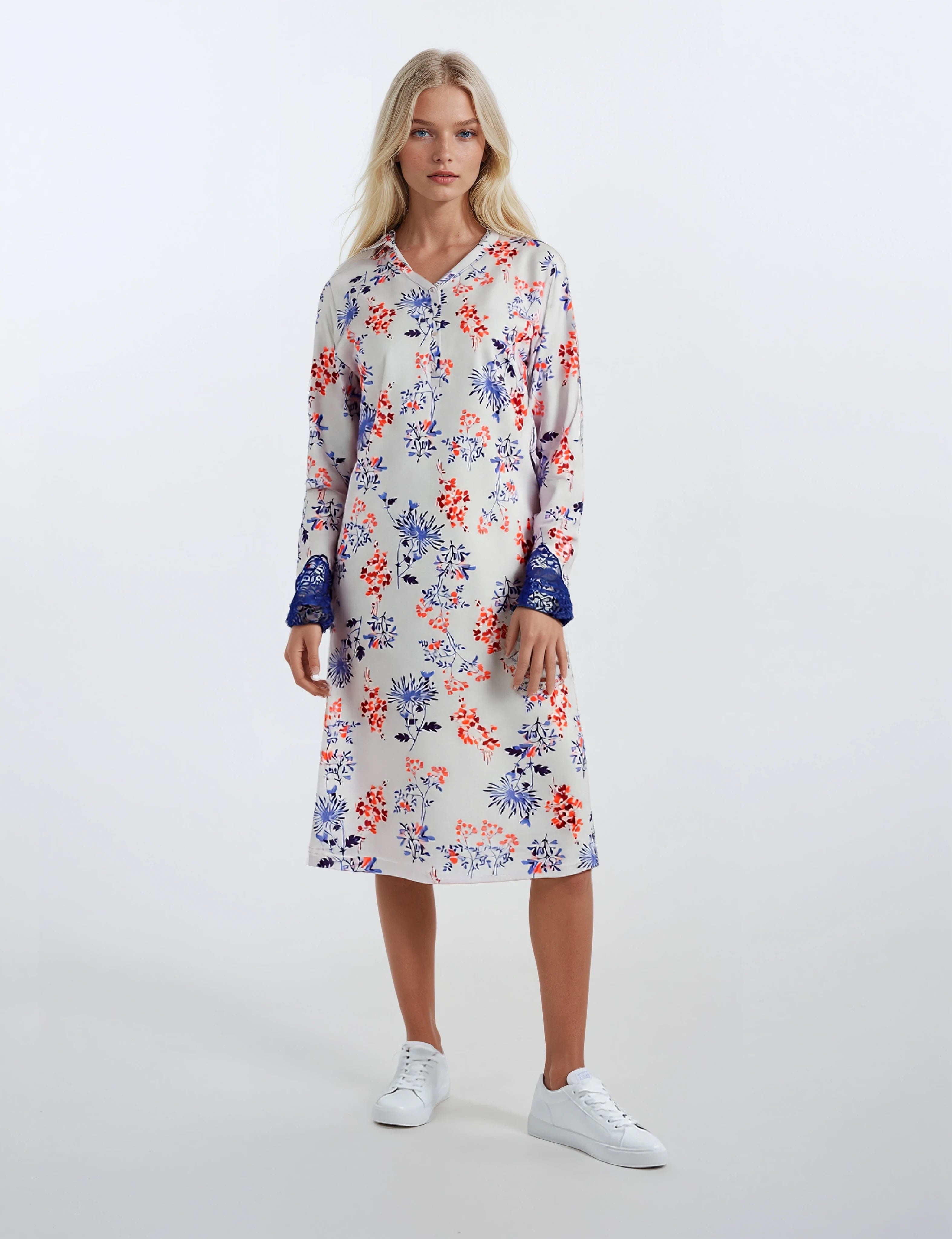 Pink Label - Nightgown Blue Flowers