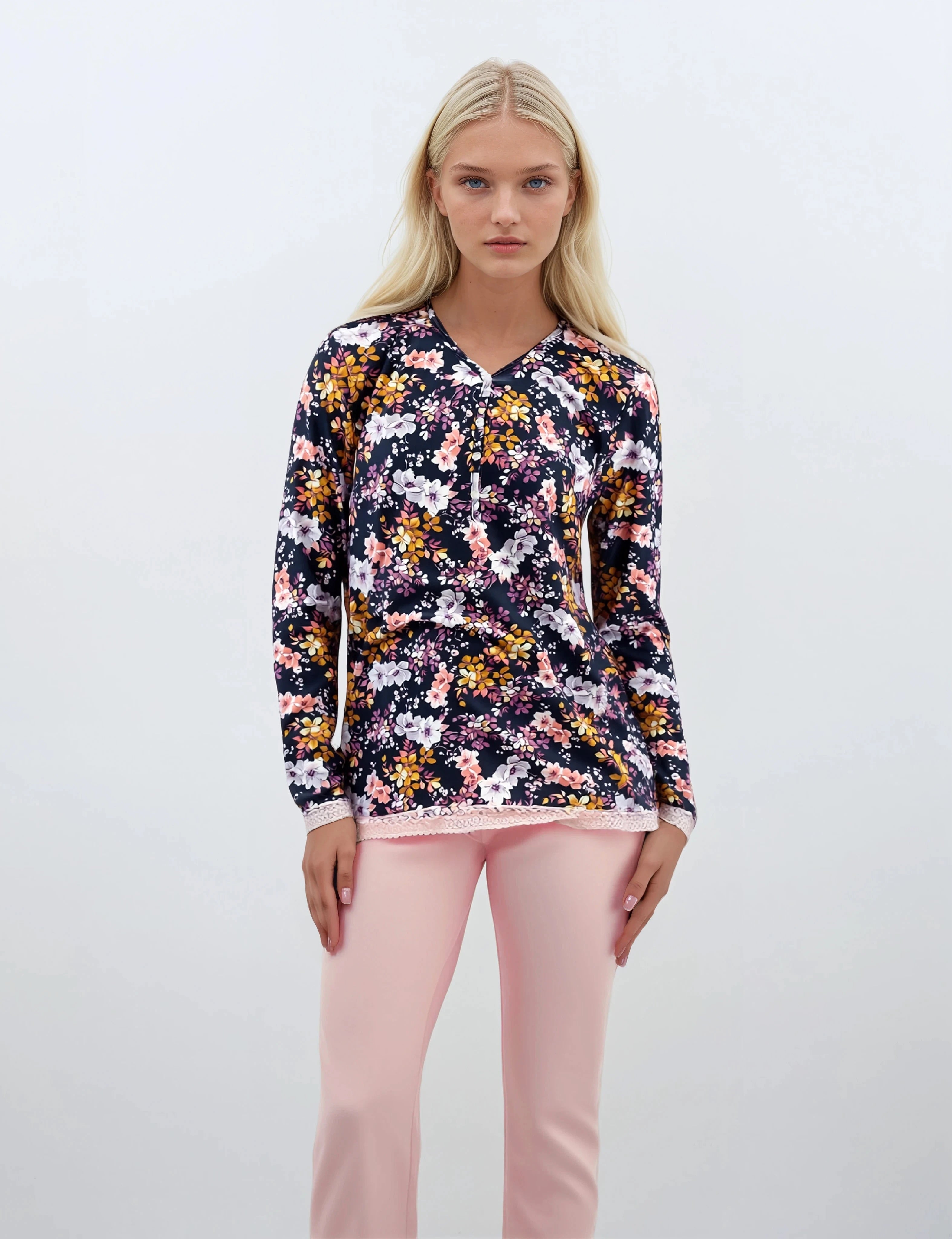 Pink Label - Pyjama Black Flower